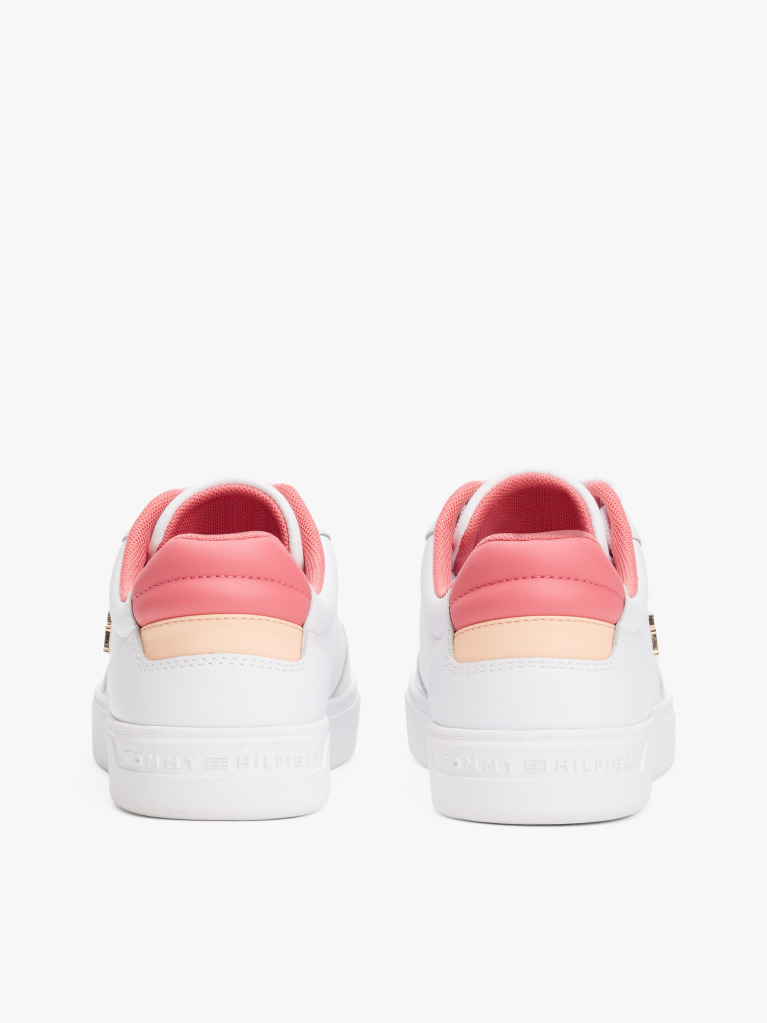 Άσπρο Δερμάτινα Sneakers Με Colour-Pop Λεπτομέρειες  Γυναίκες