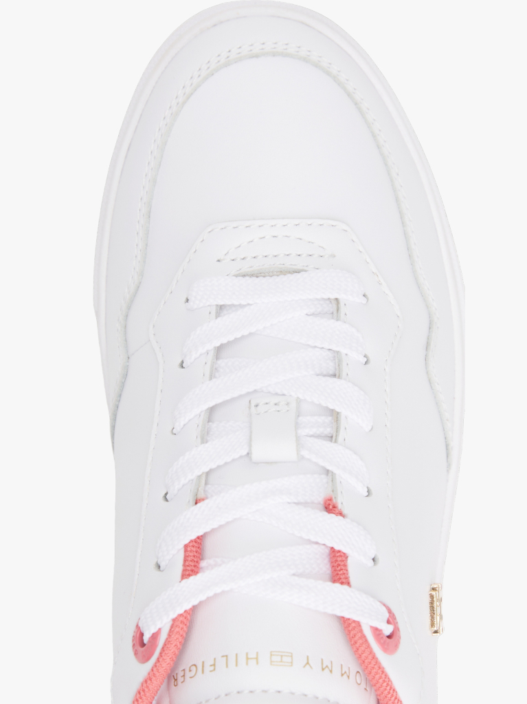 Άσπρο Δερμάτινα Sneakers Με Colour-Pop Λεπτομέρειες  Γυναίκες