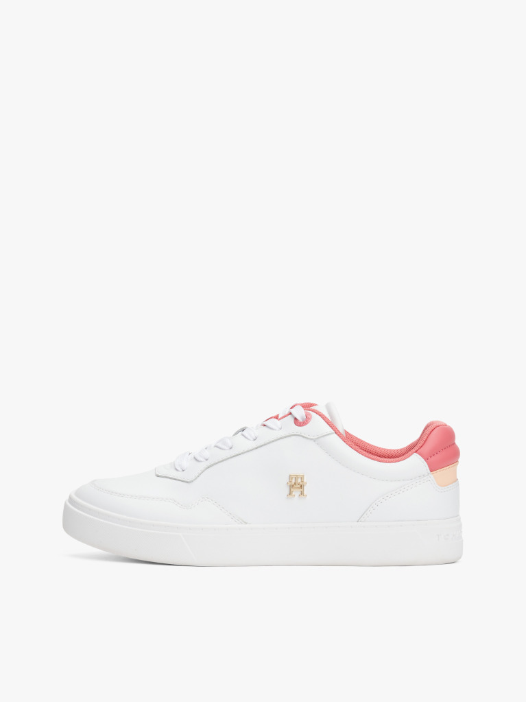 Άσπρο Δερμάτινα Sneakers Με Colour-Pop Λεπτομέρειες  Γυναίκες