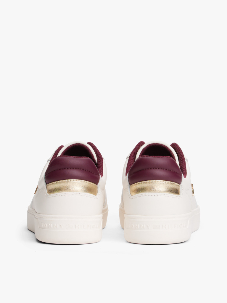 Άσπρο Δερμάτινα Sneakers Με Colour-Pop Λεπτομέρειες  Γυναίκες