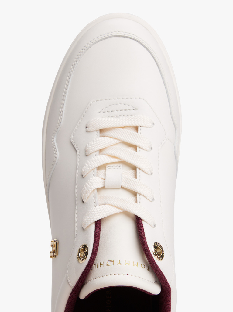 Άσπρο Δερμάτινα Sneakers Με Colour-Pop Λεπτομέρειες  Γυναίκες