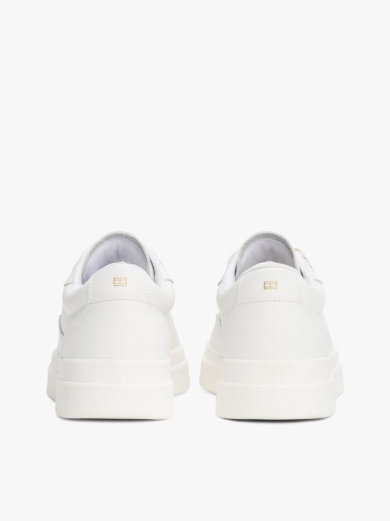 Άσπρο Δερμάτινα Sneakers Σε Στιλ Πλατφόρμας  Γυναίκες
