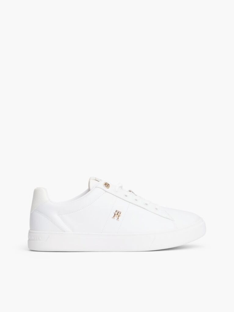 Άσπρο Δερμάτινα Sneakers Court Με Μονόγραμμα TH  Γυναίκες