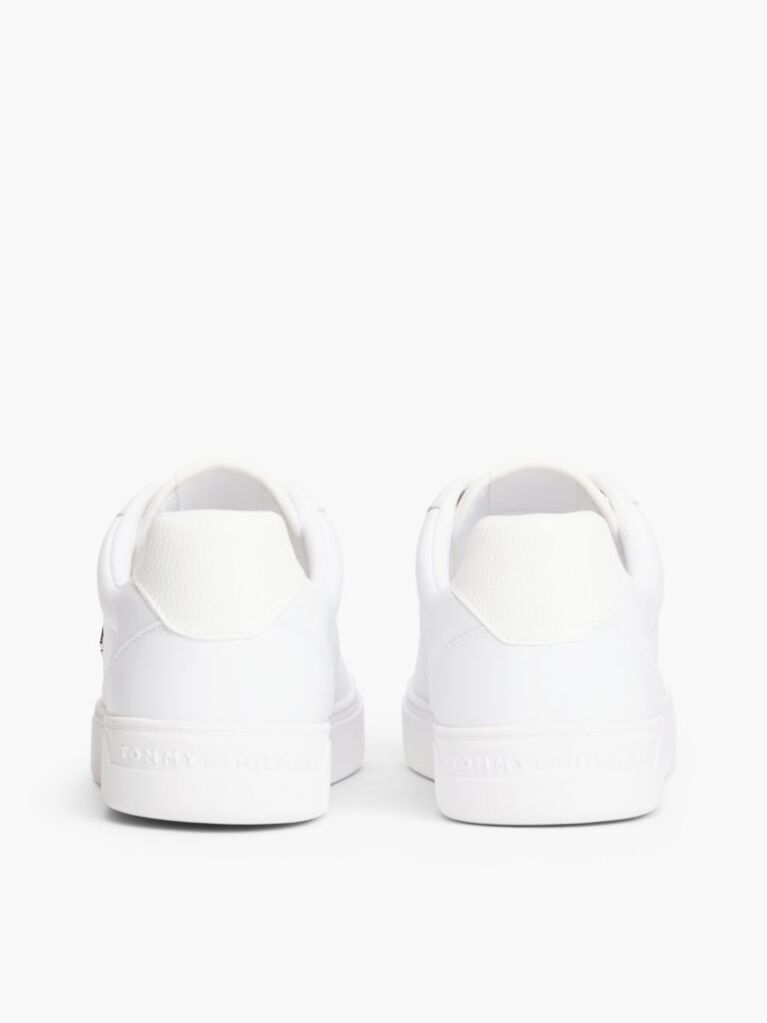 Άσπρο Δερμάτινα Sneakers Court Με Μονόγραμμα TH  Γυναίκες