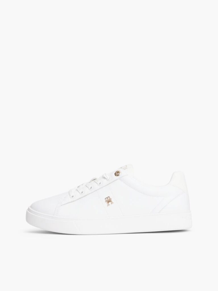Άσπρο Δερμάτινα Sneakers Court Με Μονόγραμμα TH  Γυναίκες