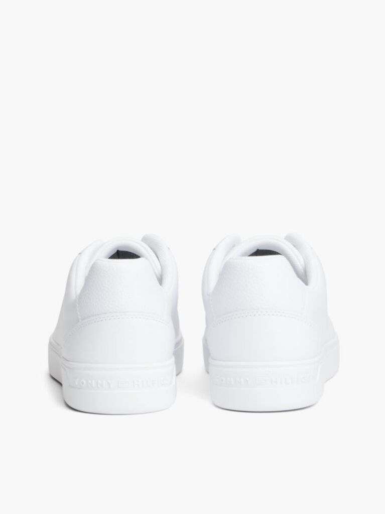 Άσπρο Δερμάτινα Sneakers Court Με Σημαία  Γυναίκες