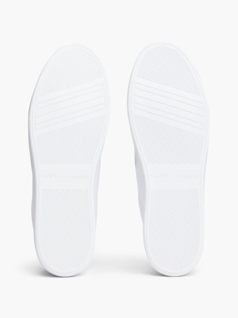 Άσπρο Δερμάτινα Sneakers Court Με Σημαία  Γυναίκες