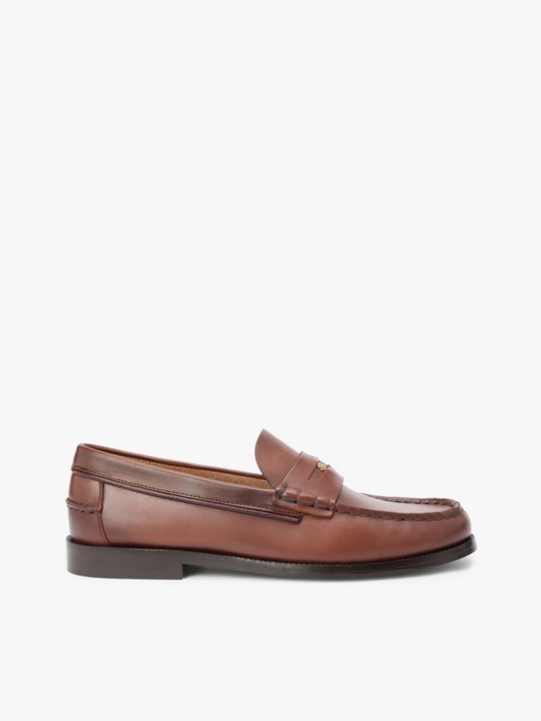 Καφέ Δερμάτινα Loafers  Γυναίκες