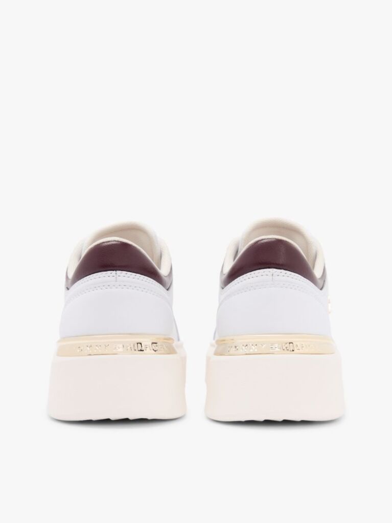 Multi Metallic Heel Leather Platform Trainers  Women