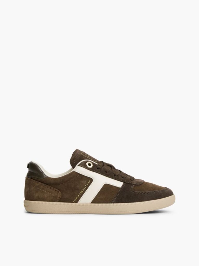 Καφέ Σουέτ Sneakers Με Μίξη Υφών  Γυναίκες