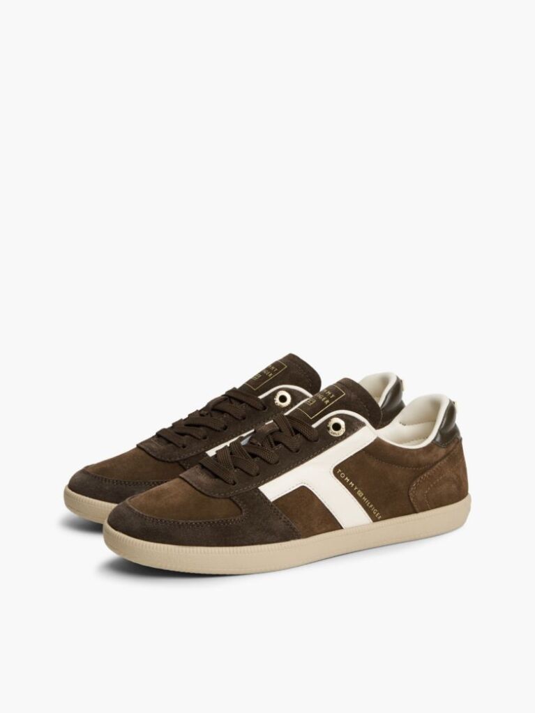 Καφέ Σουέτ Sneakers Με Μίξη Υφών  Γυναίκες