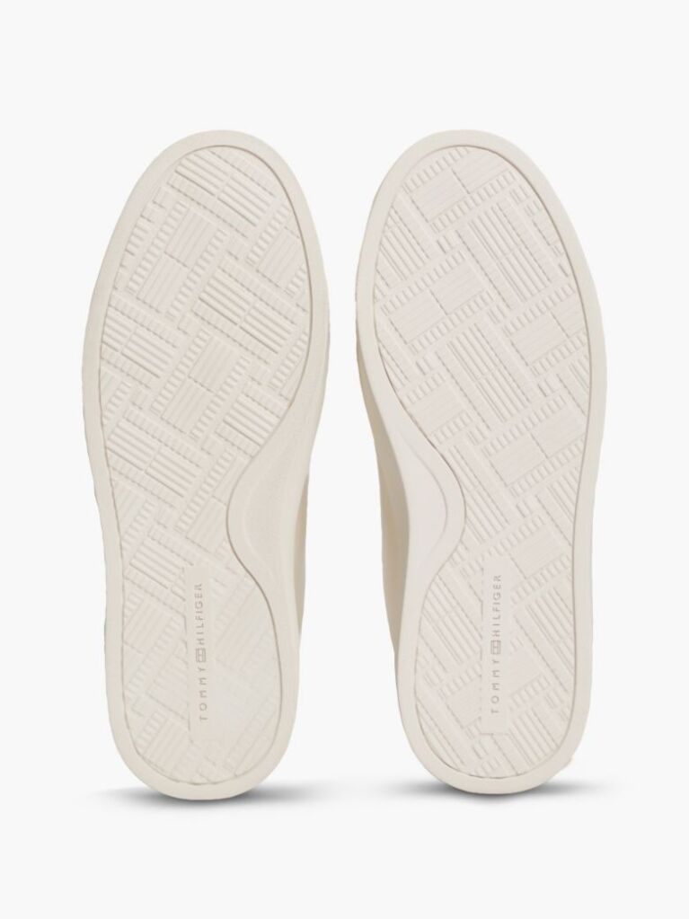 Μπεζ TH Monogram Δερμάτινα Sneakers  Γυναίκες