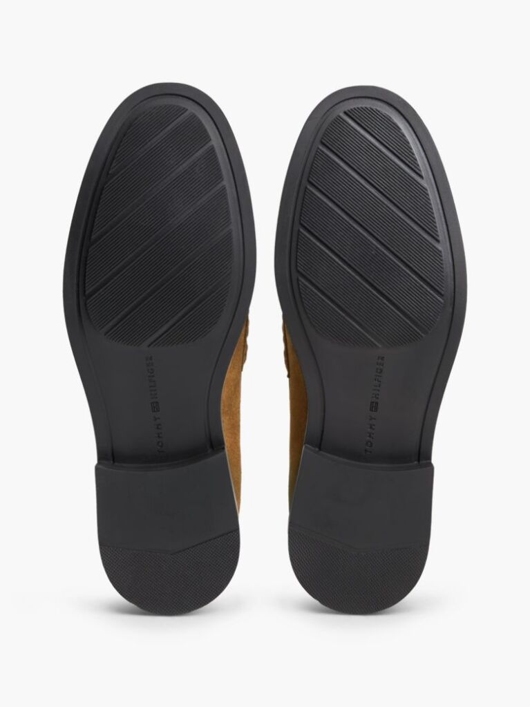 Brown Suede Fringe Horsebit Loafers  Women
