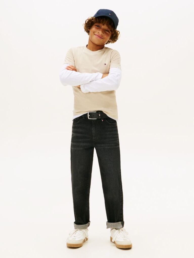 Beige Essential Organic Cotton Knit Tee  Boys