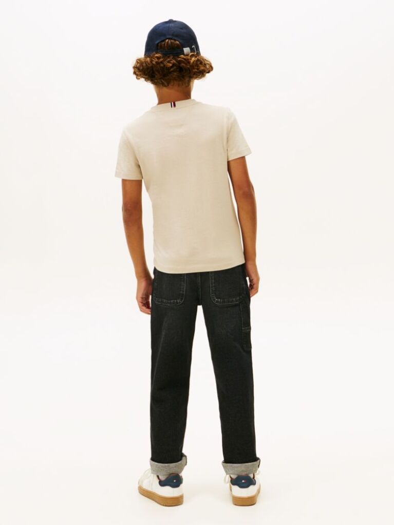 Beige Essential Organic Cotton Knit Tee  Boys