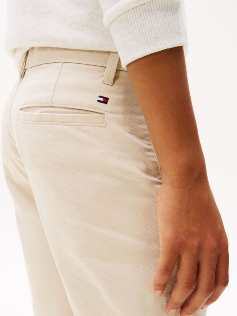 Beige Belted Woven Shorts  Boys