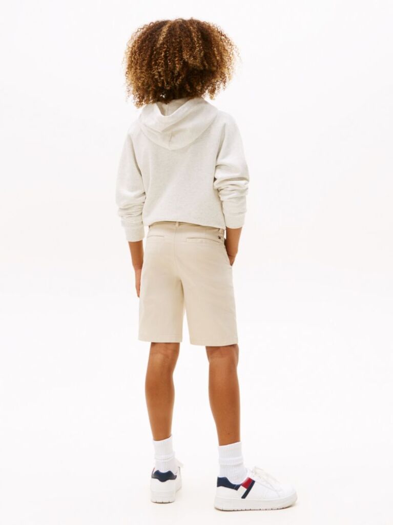 Beige Belted Woven Shorts  Boys