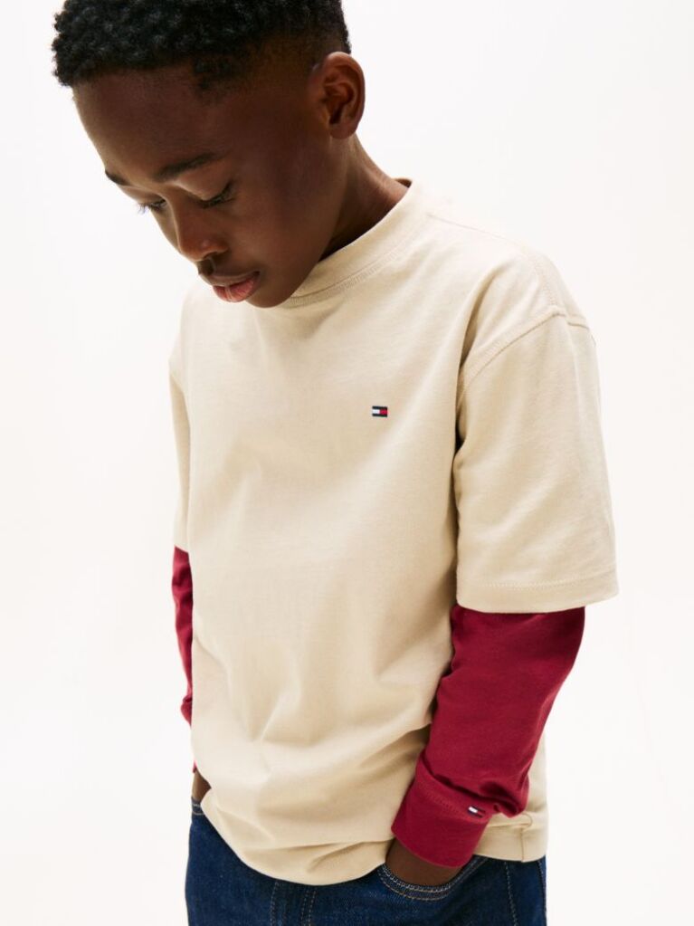 Beige Washed Faded Graphic T-Shirt  Boys