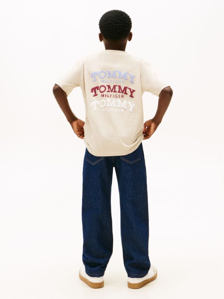 Beige Washed Faded Graphic T-Shirt  Boys
