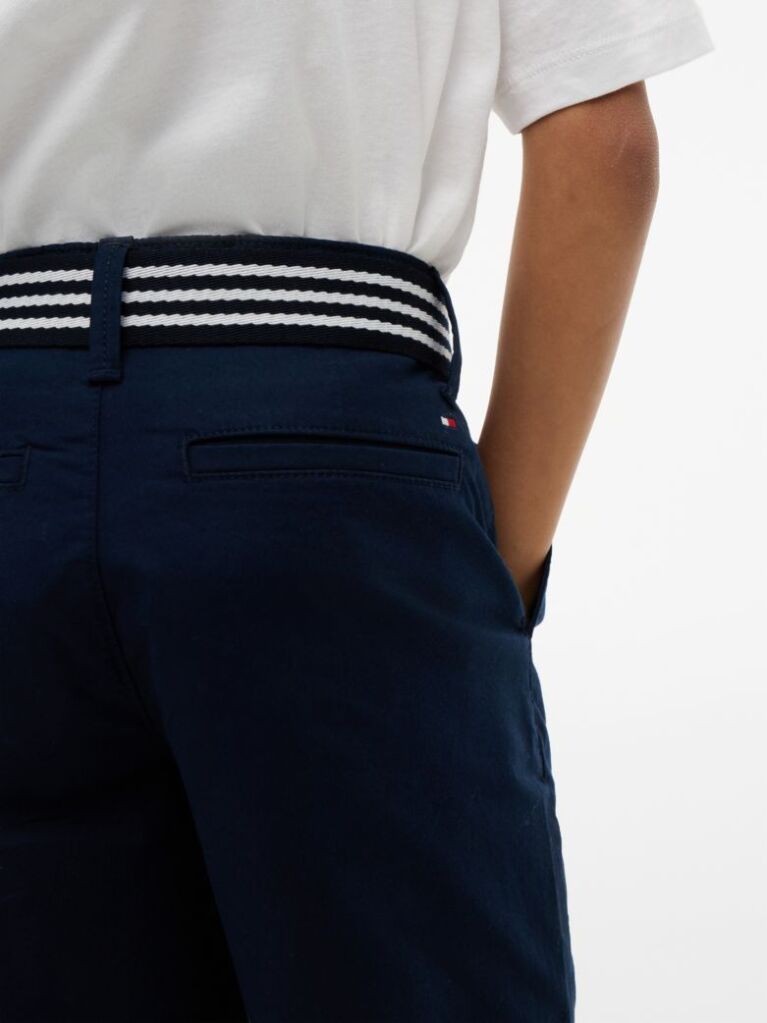 Μπλε Essential Παντελόνι Chinos Με Signature Ζώνη Σε Loose Γραμμή  Αγόρια