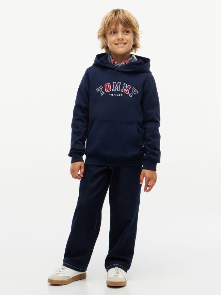 Blue Logo Interlock Knit Hoody  Boys