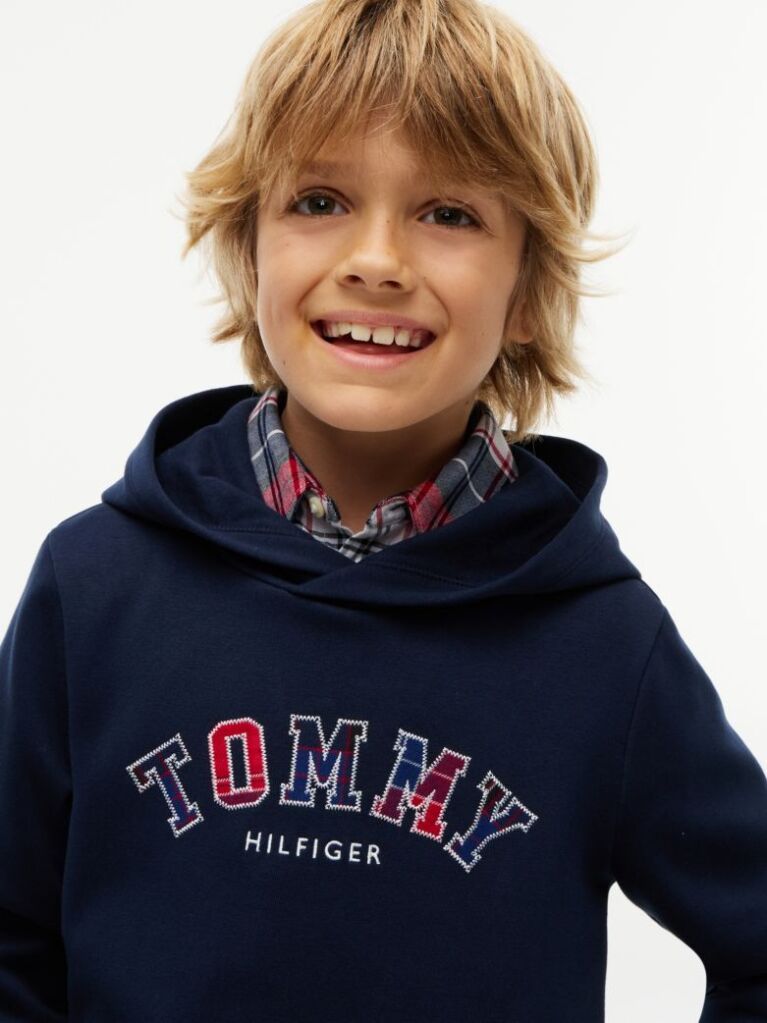 Blue Logo Interlock Knit Hoody  Boys