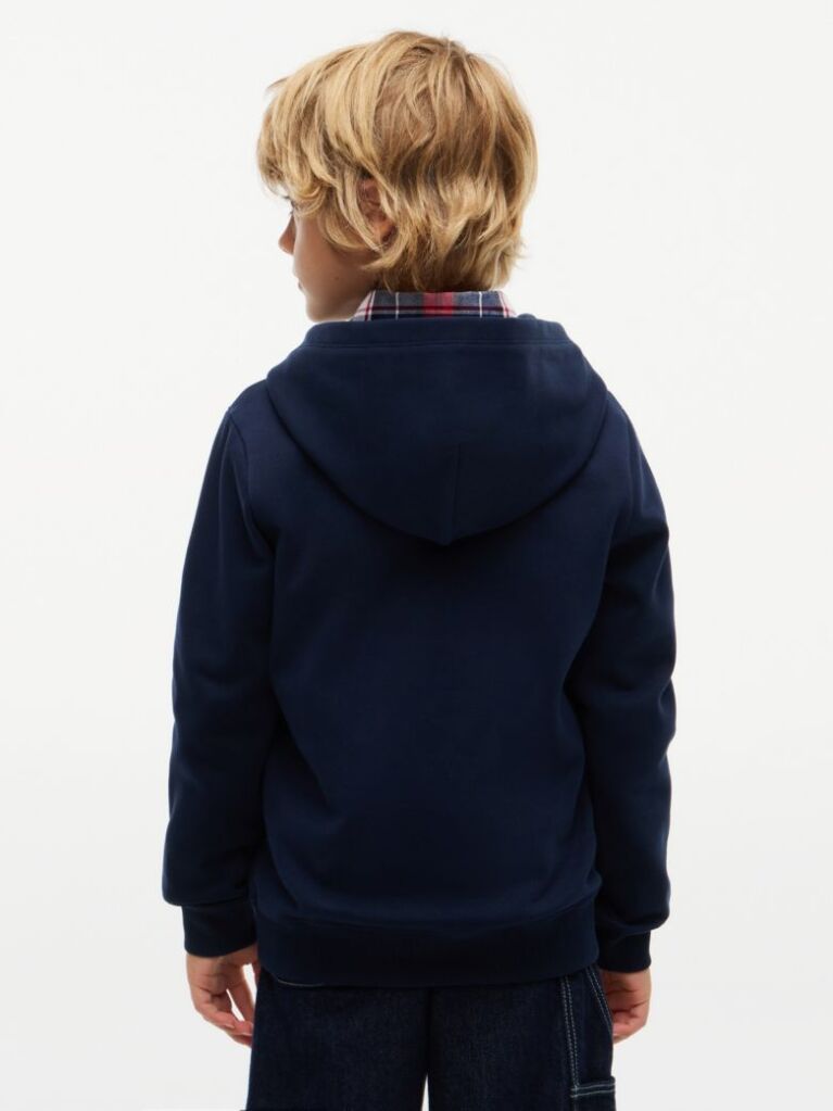 Blue Logo Interlock Knit Hoody  Boys