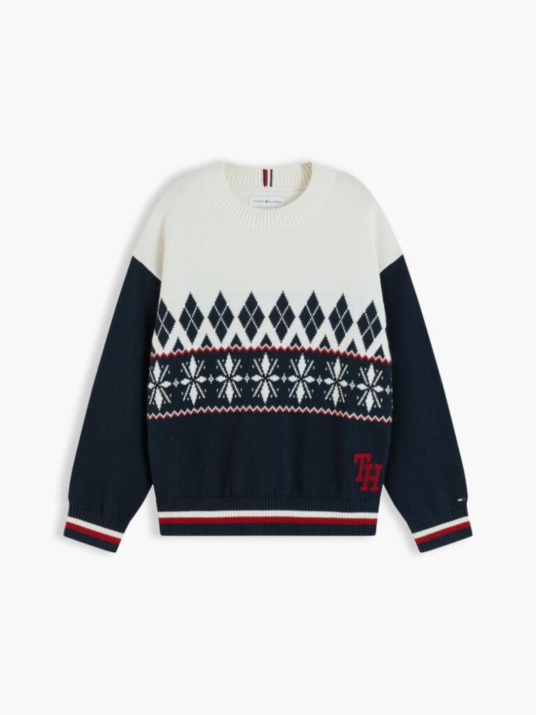 Multi Varsity Logo Fair Isle Jumper  Boys