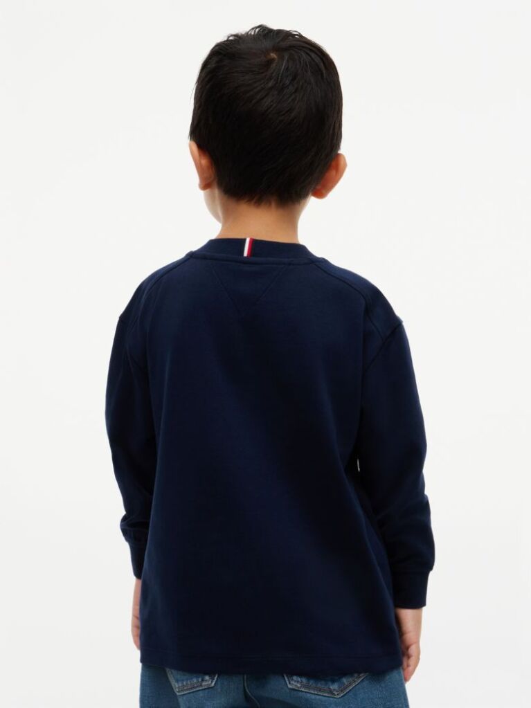 Blue Tommy Tartan Interlock Long Sleeve T-Shirt  Boys