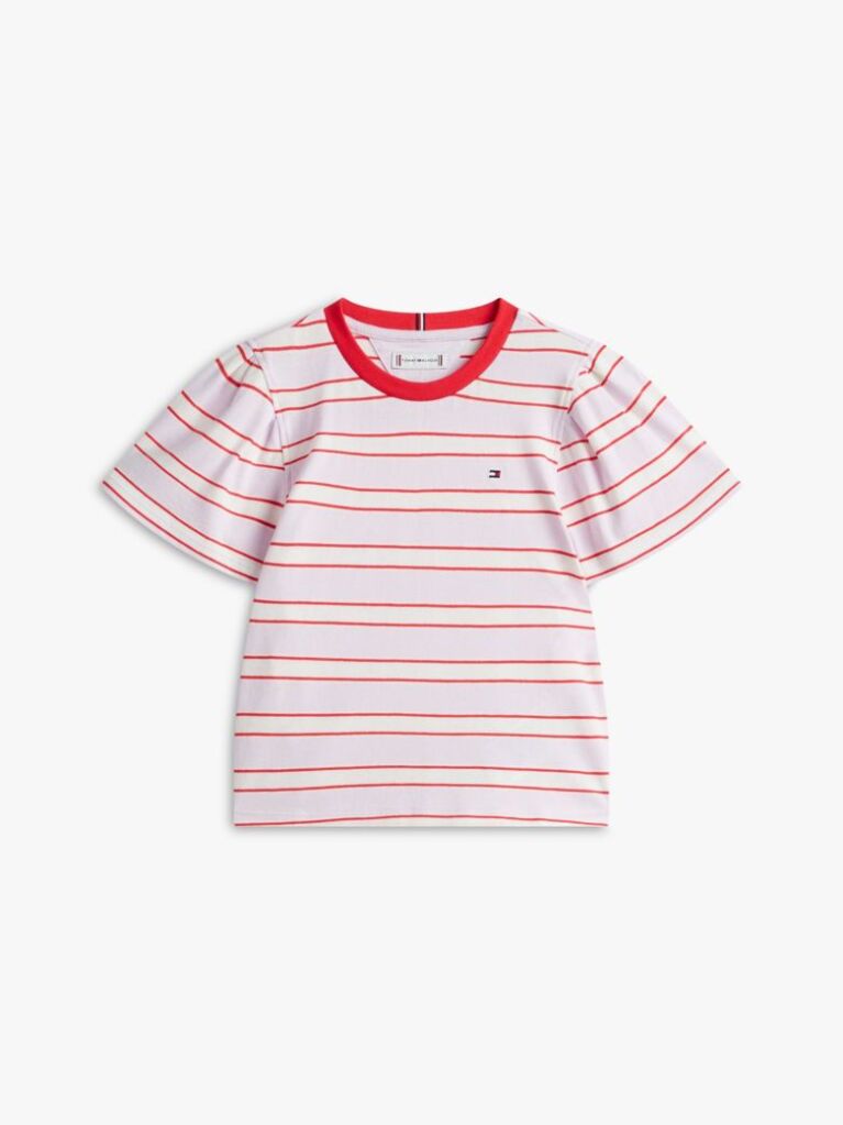Multi Ριγέ Άνετο T-Shirt Με Κλασική Λαιμόκοψη  Κορίτσια
