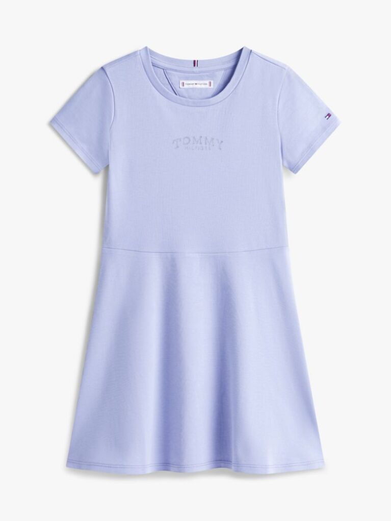 Purple Essential Logo Slim Skater Dress  Girls