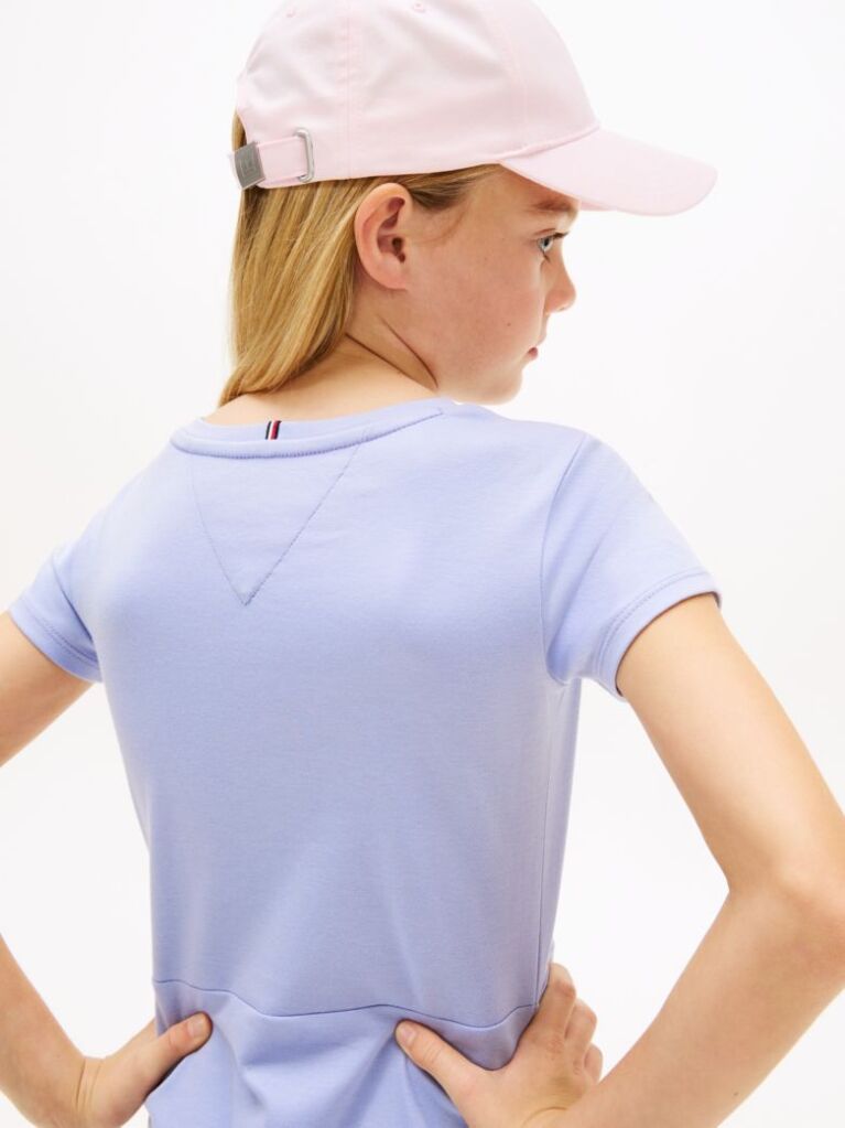 Purple Essential Logo Slim Skater Dress  Girls