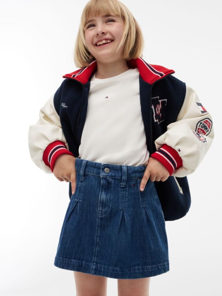 Μπλε Πλισέ Denim Φούστα  Κορίτσια