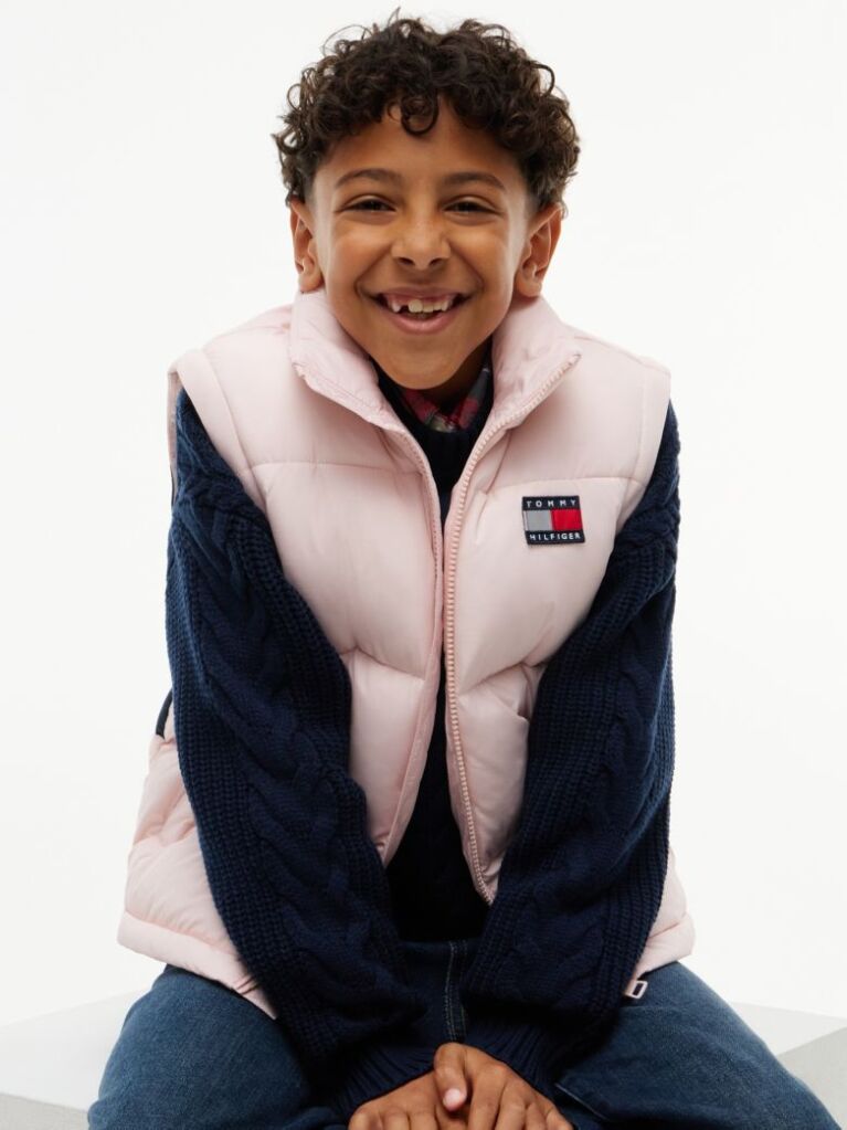 Pink Heritage Back Logo Ripstop Puffer Jacket  Kids Unisex