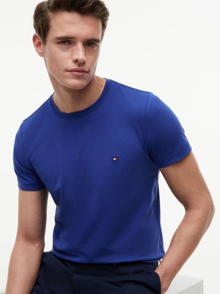 Μπλε T-Shirt Με Extra Slim Γραμμή  Άνδρες