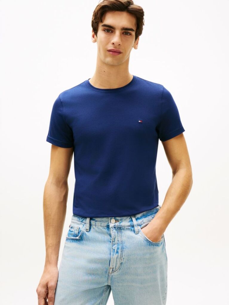 Μπλε T-Shirt Με Extra Slim Γραμμή  Άνδρες