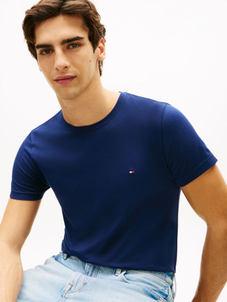 Μπλε T-Shirt Με Extra Slim Γραμμή  Άνδρες
