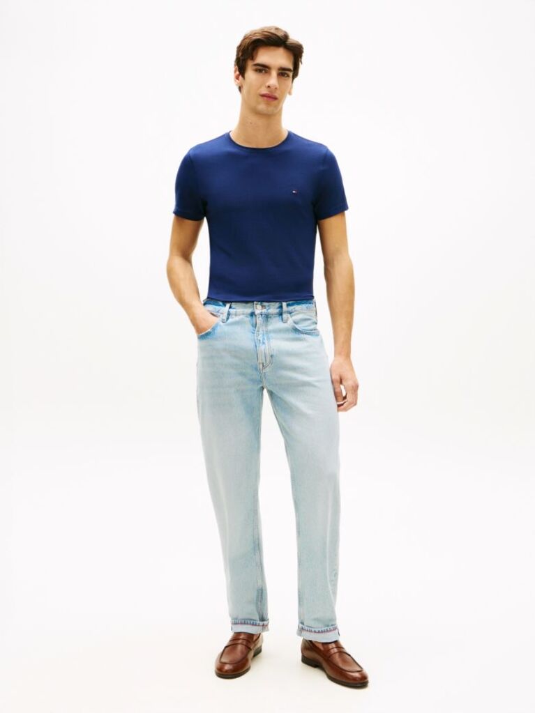 Μπλε T-Shirt Με Extra Slim Γραμμή  Άνδρες