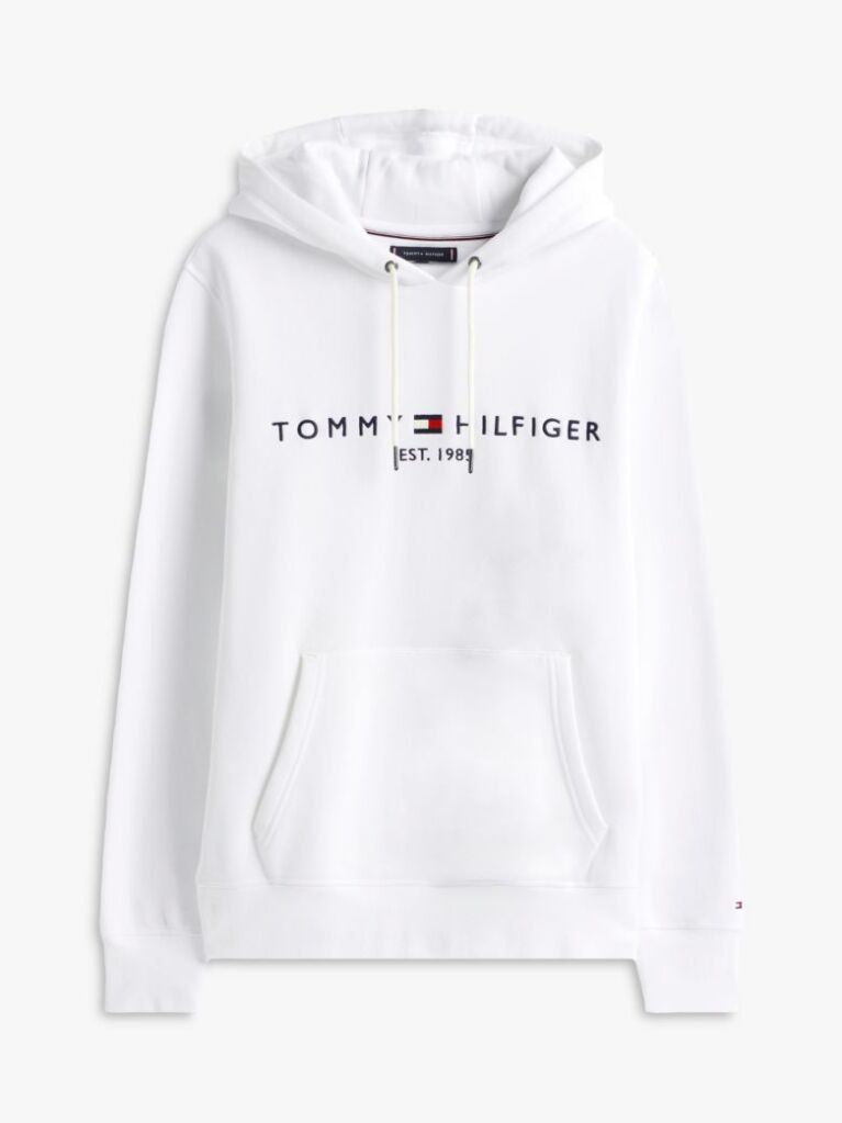 Άσπρο Flex Hoody Με Λογότυπο  Άνδρες
