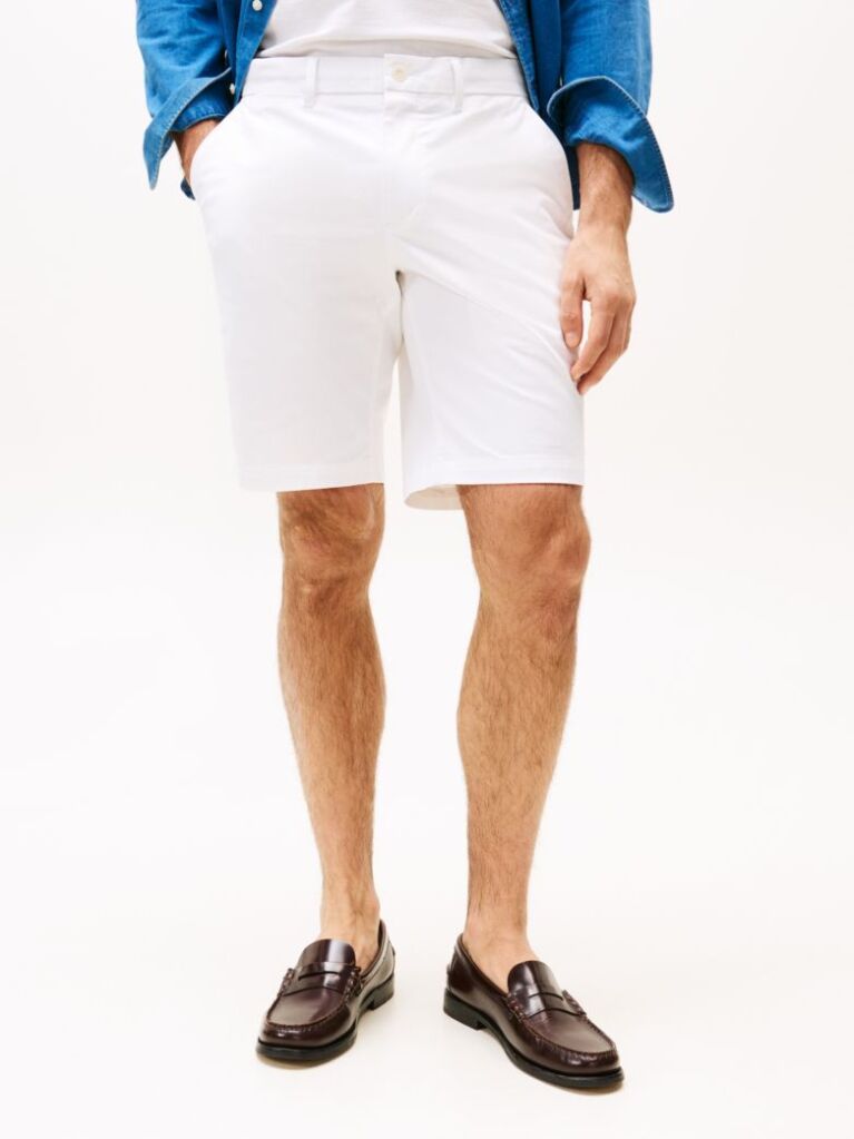 White 1985 Essential Harlem Relaxed Fit Bermuda Shorts  Men
