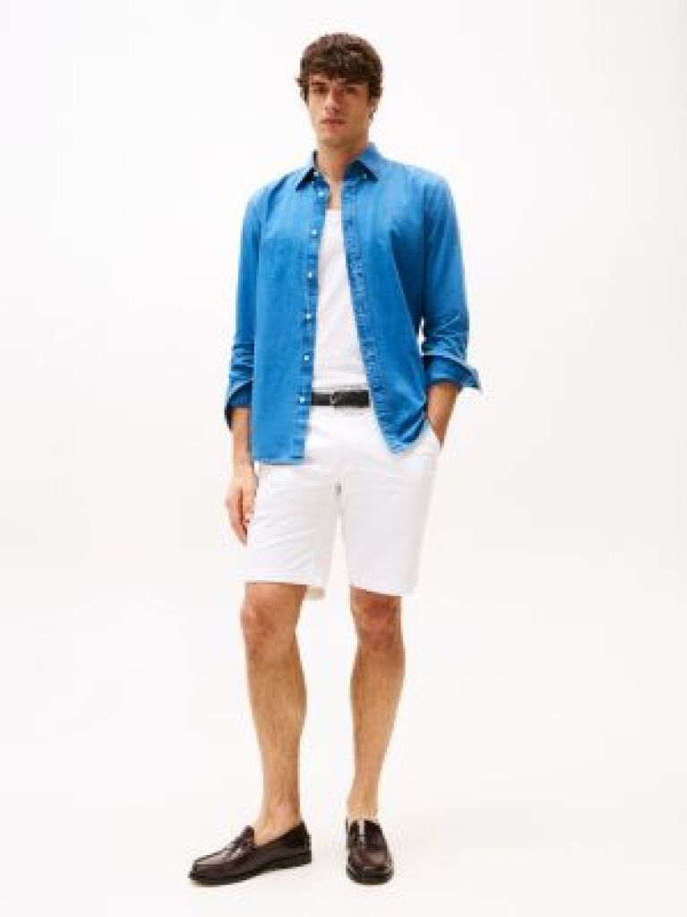 White 1985 Essential Harlem Relaxed Fit Bermuda Shorts  Men