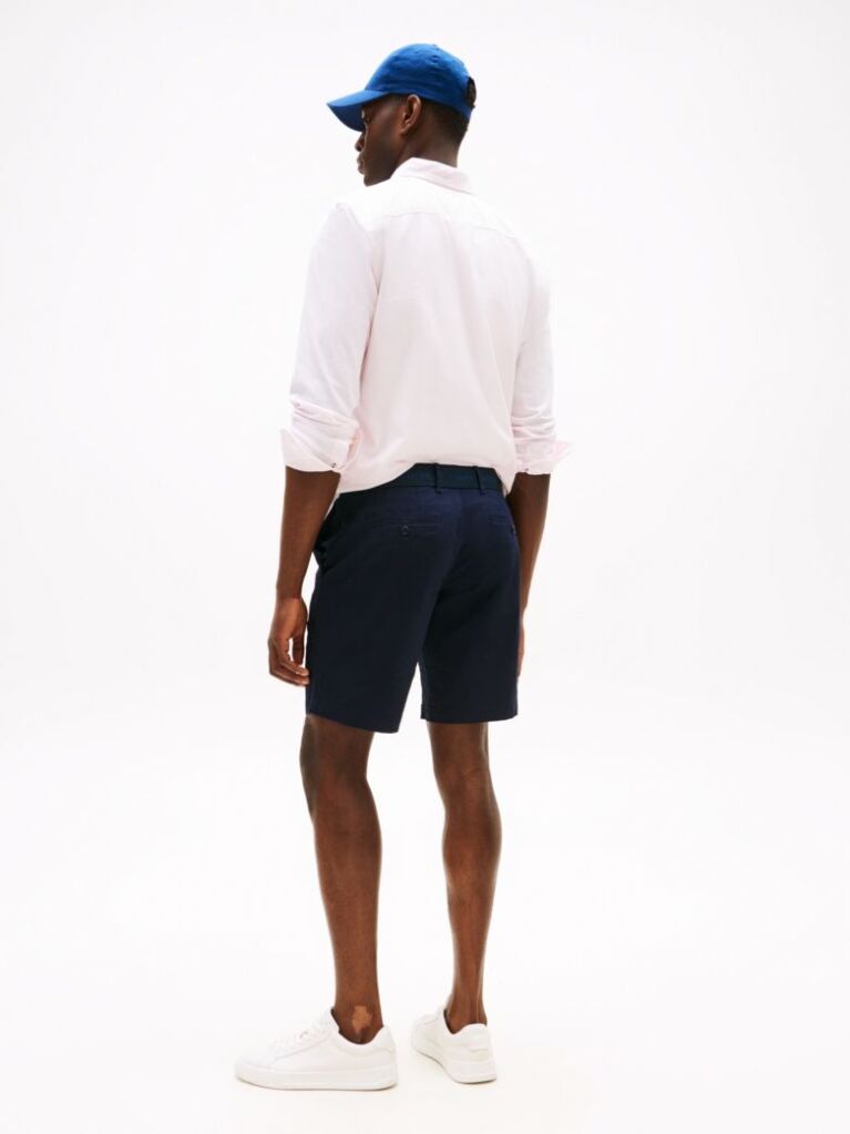Blue Essential Brooklyn Twill Bermuda Shorts With Belt  Men