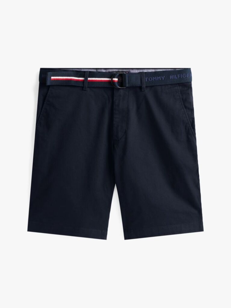Blue Essential Brooklyn Twill Bermuda Shorts With Belt  Men