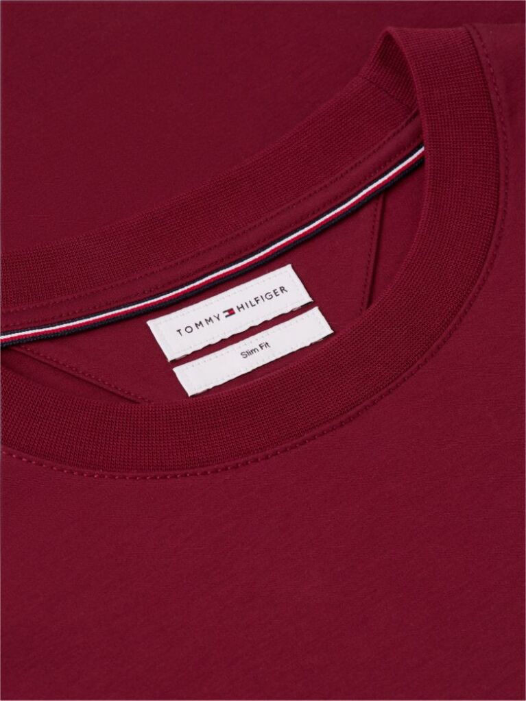 Red Slim Interlock Long Sleeve T-Shirt  Men