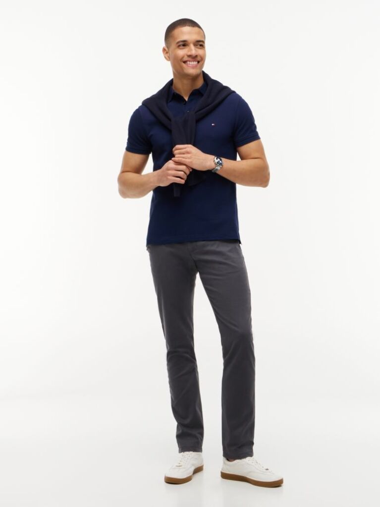 Grey Bleecker Stretch Cotton Chinos  Men
