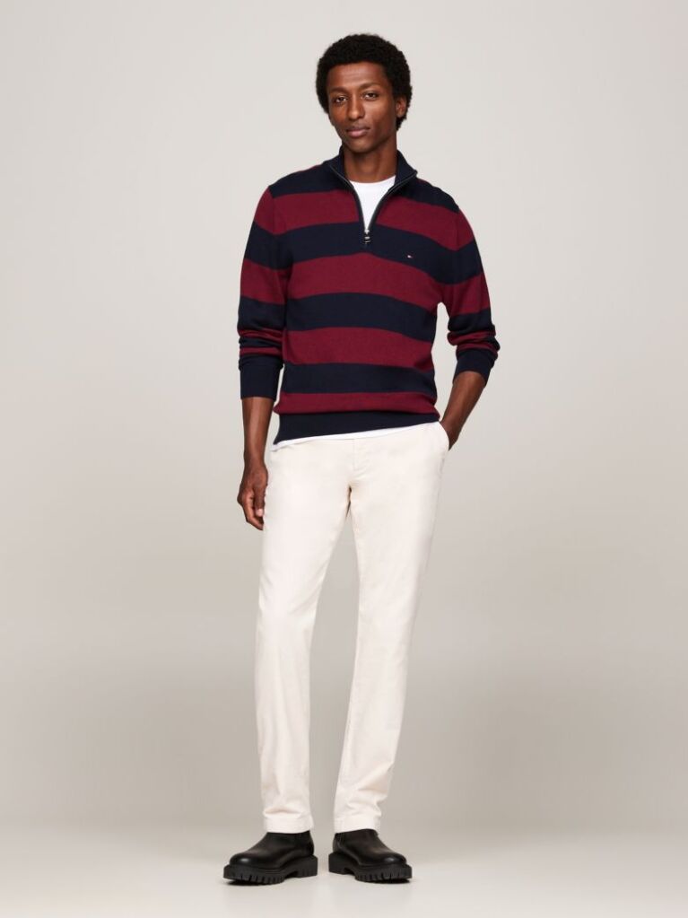 White Denton Garment Dyed Corduroy Chinos  Men