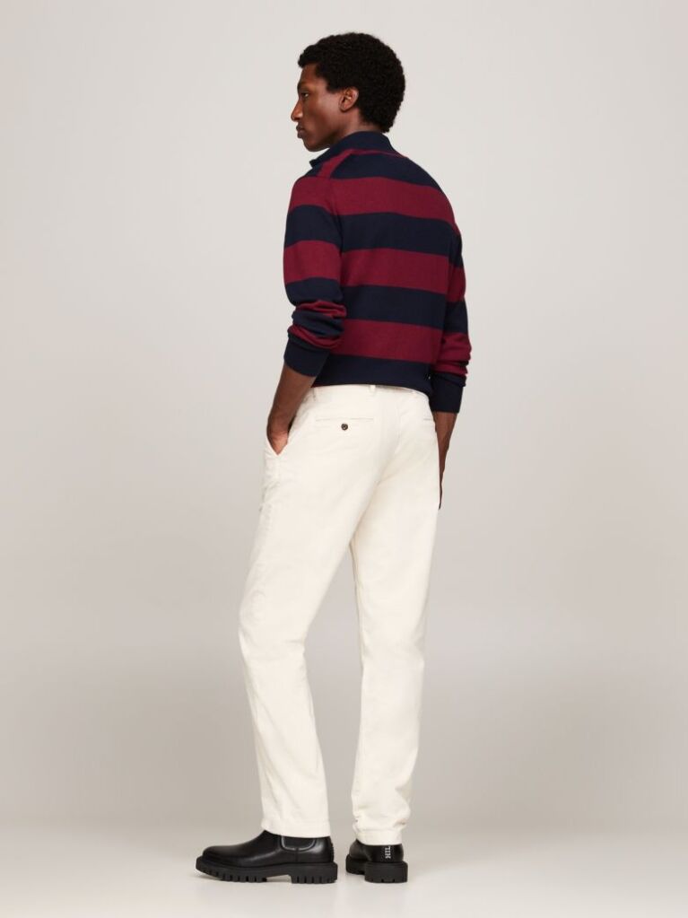White Denton Garment Dyed Corduroy Chinos  Men