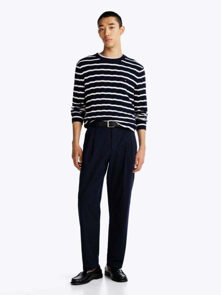 Multi Classics Cable Knit Relaxed Fit Jumper  Men