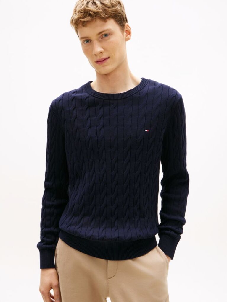 Blue Classics Cable Knit Relaxed Fit Jumper  Men