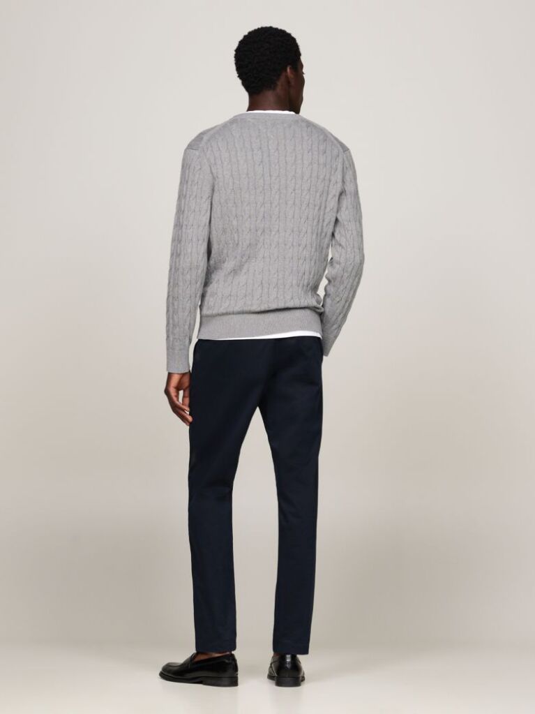 Grey Classics Cable Knit Relaxed Fit Jumper  Men